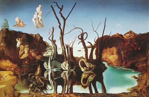 Cisnes que reflejan elefantes (1937)