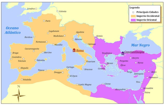 División del Imperio Romano