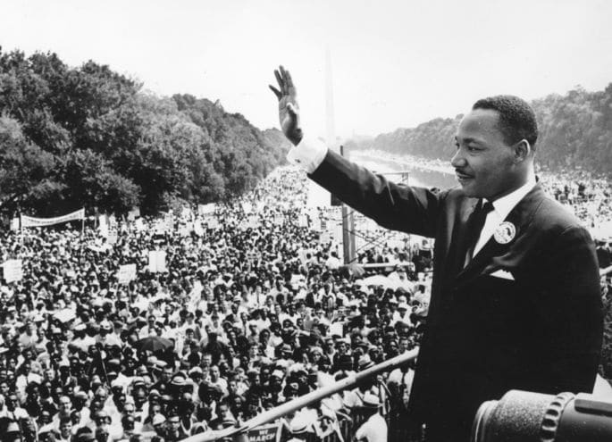 Martin Luther King Jr.durante la Marcha de Washington