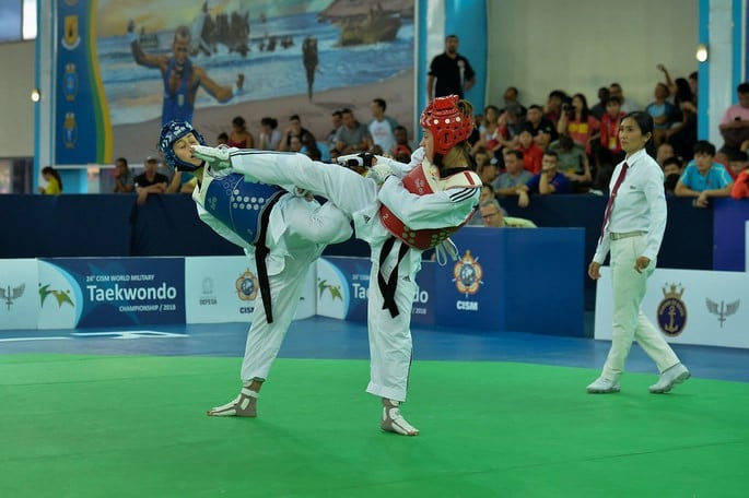 pelea de taekwondo
