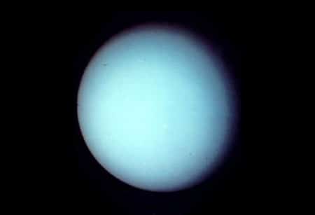 Urano, fotografiado por la sonda espacial Voyager 2, en 1986. Foto: NASA.