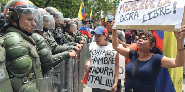 Protesta contra el gobierno en Caracas