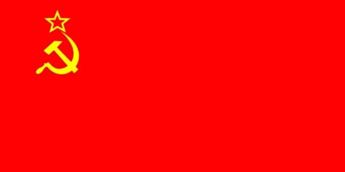 hoz y martillo, símbolos del comunismo.  Bandera de la unión soviética