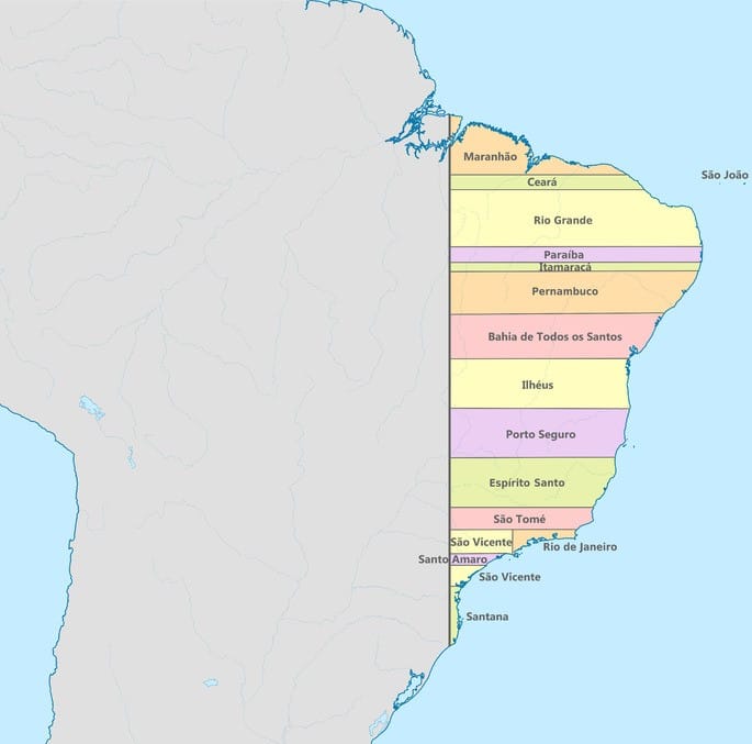 mapa del tratado de tordesillas