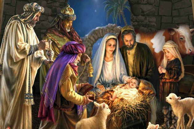 La visita de los Reyes Magos a Jesús