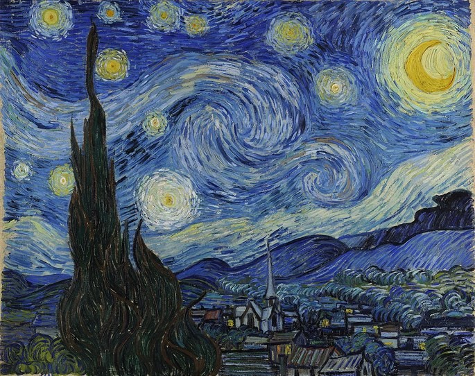 La noche estrellada, obra de Van Gogh