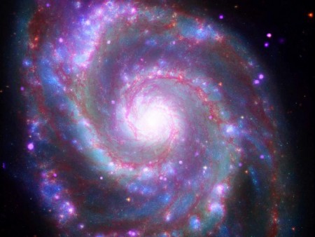 M51, una galaxia en forma de espiral.  Foto: NASA.