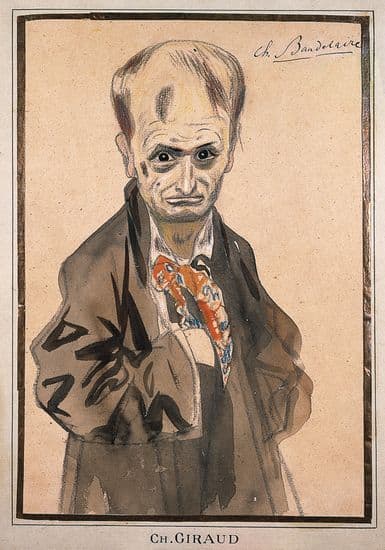 Caricatura de Charles Baudelaire