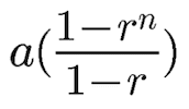 suma de series geométricas finitas: Fórmula sobre cómo obtener la suma de las primeras n